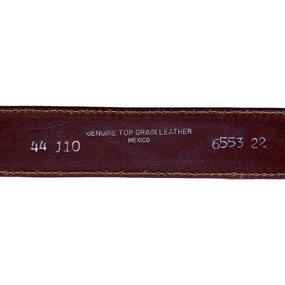 Brown Embossed Leather Aztec Western Belt‎ - Picture 6 of 9